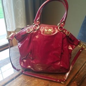 Coach burgundy handbag